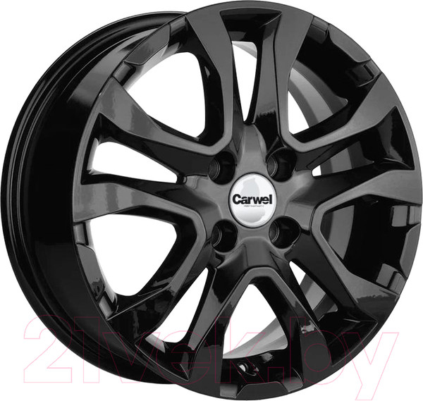 Изображение товара Литой диск Carwel Тобол 15x6" 4x100мм DIA 60.1мм ET 50мм BL