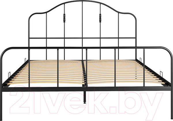 Изображение товара Полуторная кровать Князев Мебель Афина АФН.140.190.Ч (черный муар)