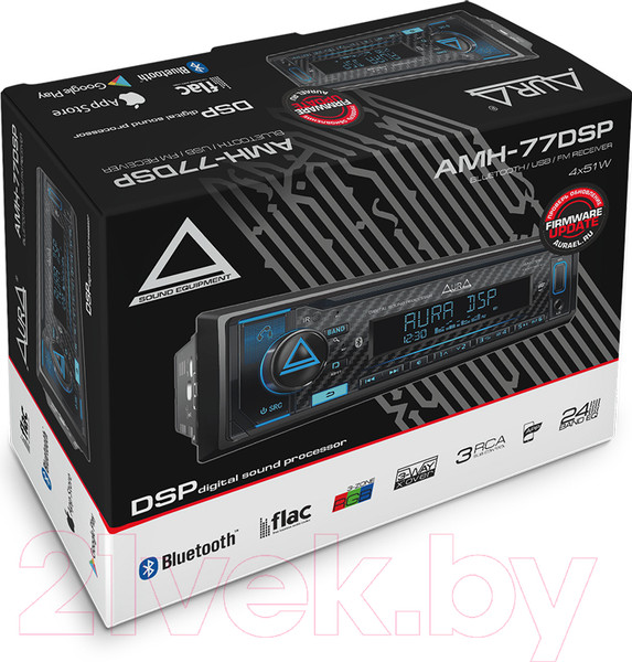 Изображение товара Бездисковая автомагнитола AURA AMH-77DSP