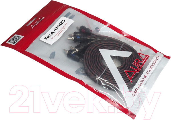 Изображение товара Межблочный кабель для автоакустики AURA RCA-0420