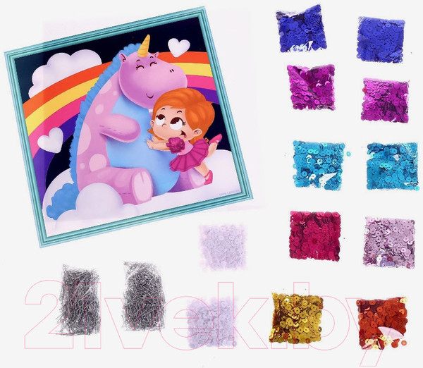 Изображение товара Набор для творчества Школа талантов Аппликация пайетками Лучшие друзья / 7501095