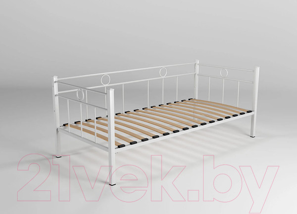 Изображение товара Кровать-тахта Князев Мебель Орфея ОФ.80.190.Б (белый муар)