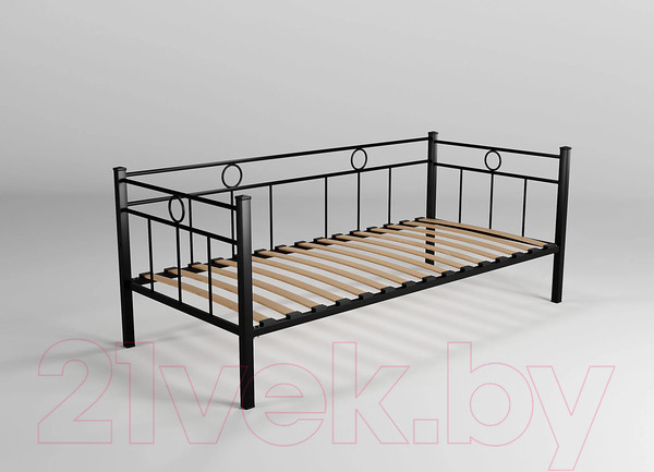 Изображение товара Кровать-тахта Князев Мебель Орфея ОФ.120.200.Ч (черный муар)