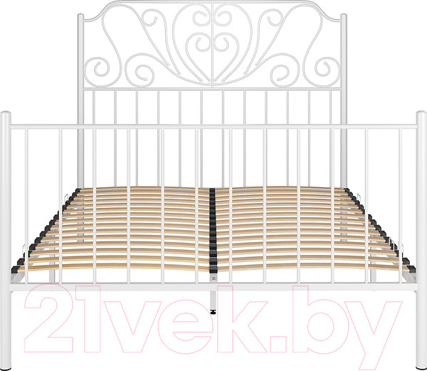 Изображение товара Двуспальная кровать Князев Мебель Венера ВН.160.200.Б (белый муар)