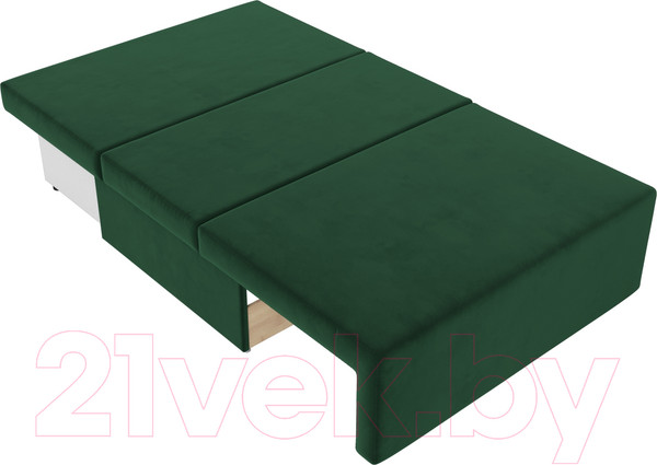 Изображение товара Диван Лига Диванов Лагуна (велюр зеленый/кант велюр бежевый)