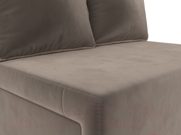 Изображение товара Диван Лига Диванов Лагуна (велюр коричневый/кант велюр бежевый)