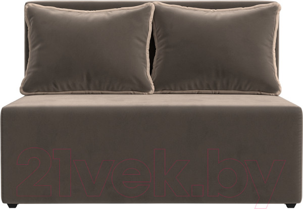 Изображение товара Диван Лига Диванов Лагуна (велюр коричневый/кант велюр бежевый)