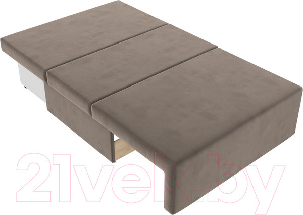 Изображение товара Диван Лига Диванов Лагуна (велюр коричневый/кант велюр бежевый)