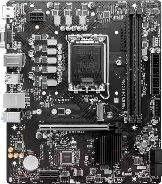 Изображение товара Материнская плата MSI Pro B760M-E DDR4