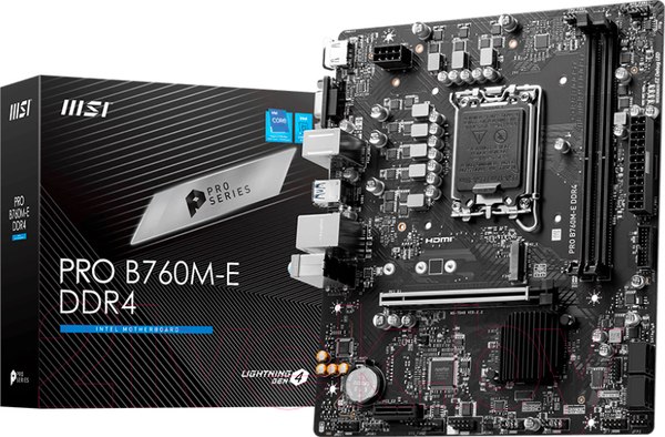 Изображение товара Материнская плата MSI Pro B760M-E DDR4