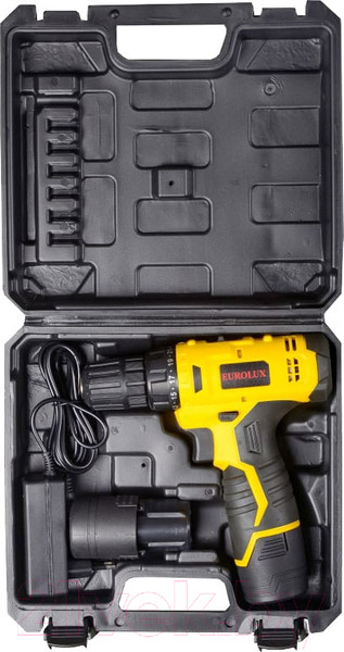 Изображение товара Аккумуляторная дрель-шуруповерт EUROLUX ДА-12/2Li (72/14/38)