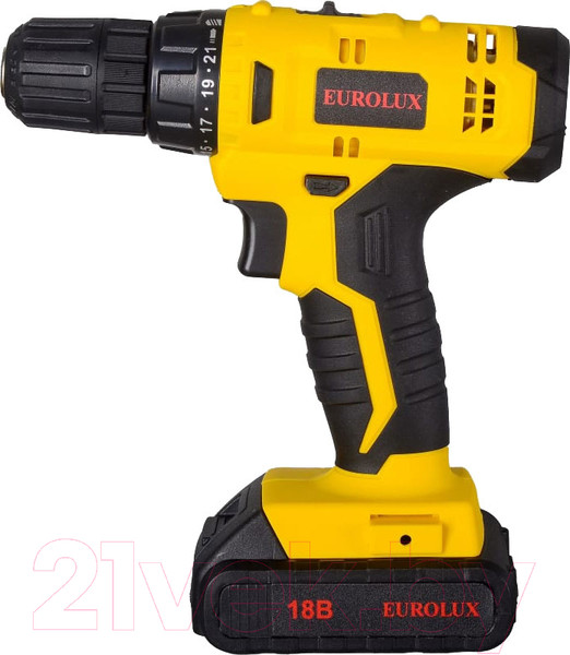 Изображение товара Аккумуляторная дрель-шуруповерт EUROLUX ДА-18/2Li (72/14/40)