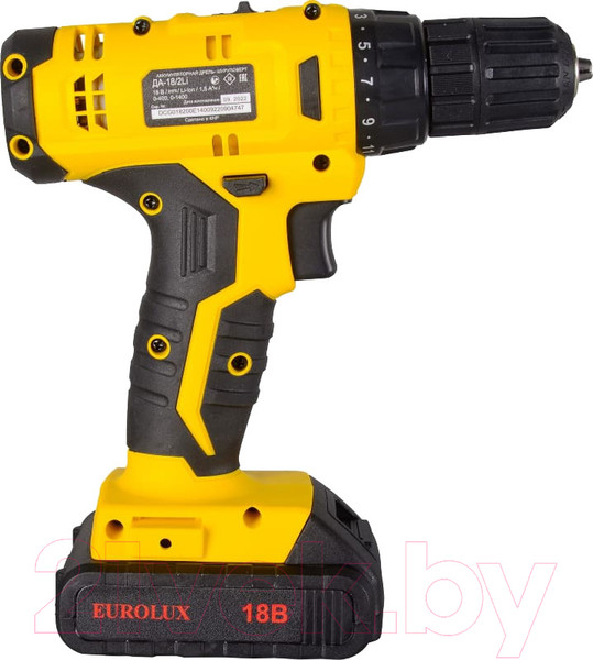 Изображение товара Аккумуляторная дрель-шуруповерт EUROLUX ДА-18/2Li (72/14/40)