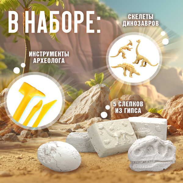Изображение товара Набор для опытов Школа талантов Эра динозавров / 7515128