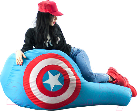 Изображение товара Бескаркасное кресло Kreslomeshki Груша XXL / SG-130x90-KA (Капитан Америка)