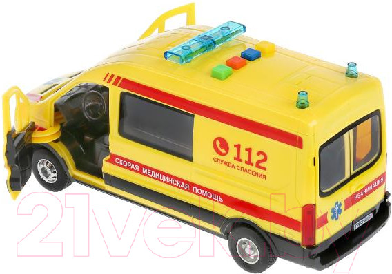 Изображение товара Автомобиль игрушечный Технопарк Ford Transit Реанимация / TRANSITVAN-22PLAMB-YE
