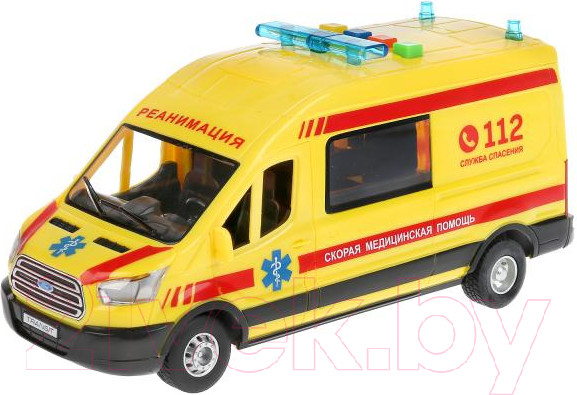 Изображение товара Автомобиль игрушечный Технопарк Ford Transit Реанимация / TRANSITVAN-22PLAMB-YE