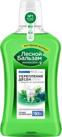 Изображение товара Ополаскиватель для полости рта Лесной бальзам Для укрепления антибактериальной защиты с корой дуба (800мл)