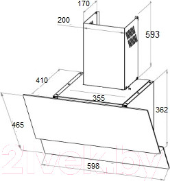 Изображение товара Вытяжка наклонная Schtoff Albina 60 (серый)