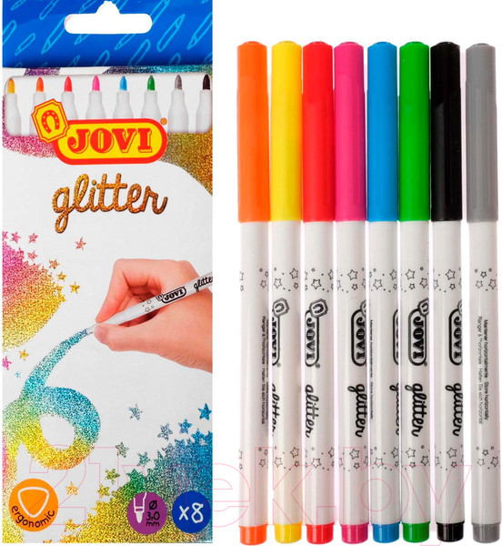 Изображение товара Фломастеры Jovi Glitter / 1608G (8цв)