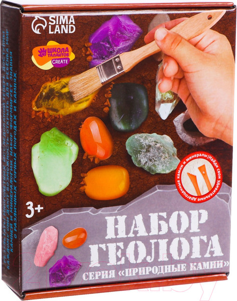 Изображение товара Набор для опытов Школа талантов Набор геолога. 12 видов камней / 7486717