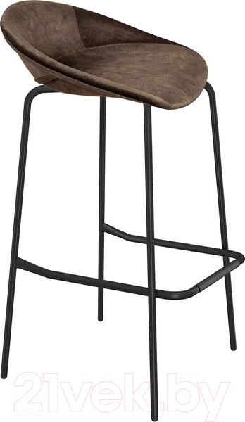 Изображение товара Стул барный Sheffilton SHT-ST19-SF1/S29 (коричневый трюфель/черный муар)