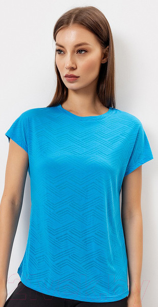 Изображение товара Футболка спортивная Mark Formelle 302637 (р.164/170-84-90, геометрия на синем)