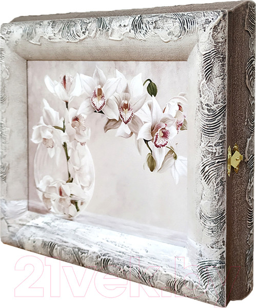 Изображение товара Ключница настенная Декарт Орхидея в вазе 8Л2148