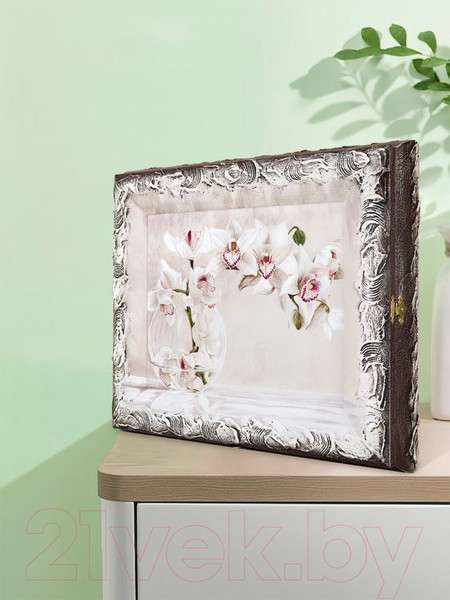 Изображение товара Ключница настенная Декарт Орхидея в вазе 8Л2148