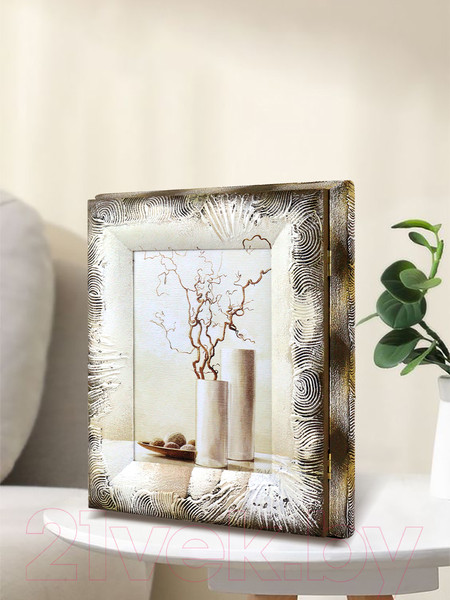 Изображение товара Ключница настенная Декарт Сухие ветки в белых вазах 8Л0356