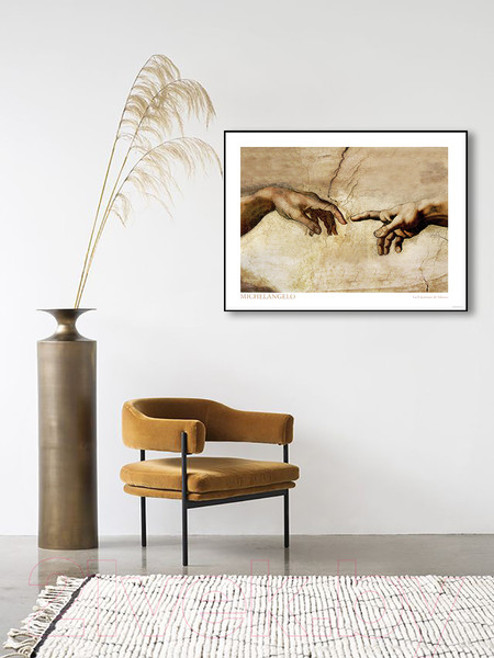 Изображение товара Картина Декарт Прикосновение Сотворение Адама 8Л1891 (в раме)