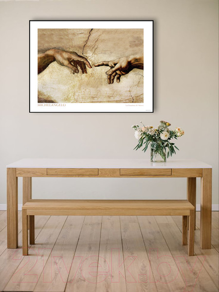 Изображение товара Картина Декарт Прикосновение Сотворение Адама 8Л1891 (в раме)