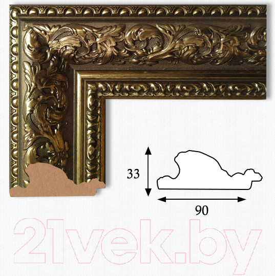 Изображение товара Рамка Декарт 50x70 8Л3603 (золотая бронза)