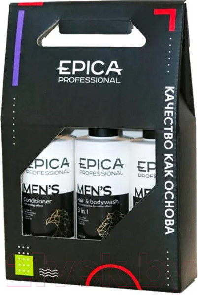 Изображение товара Набор косметики для волос Epica Men`S Шампунь 250мл+Кондиционер 250мл+Шампунь 2в1 250мл