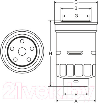 Изображение товара Топливный фильтр SCT ST345