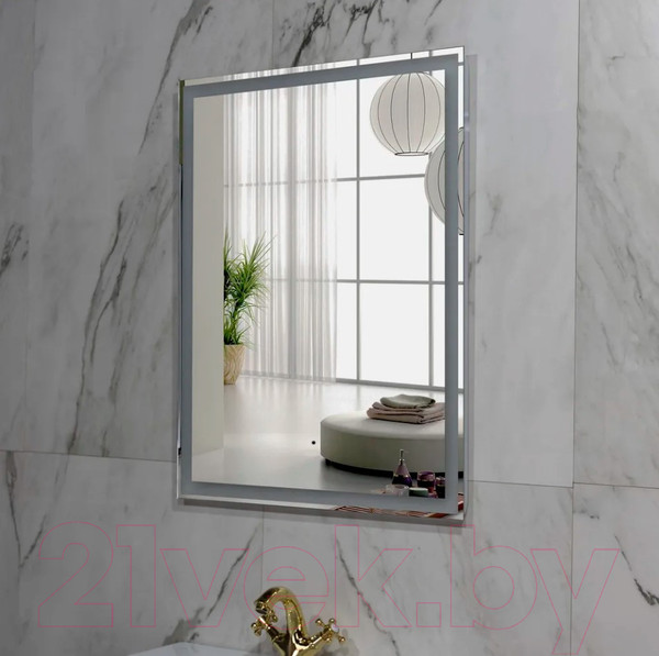 Изображение товара Зеркало Пекам Greta 50x80 / greta-50x80B (с подсветкой и бесконтактным сенсором)
