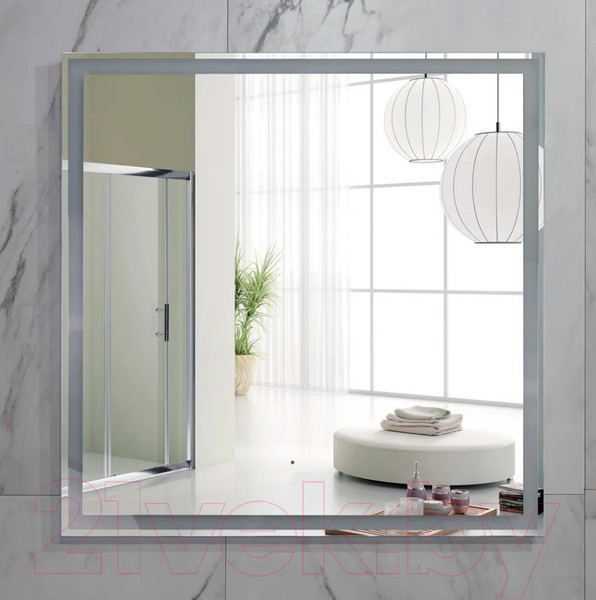 Изображение товара Зеркало Пекам Greta 60x60 / greta-60x60B (с подсветкой и бесконтактным сенсором)