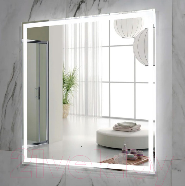 Изображение товара Зеркало Пекам Greta 60x60 / greta-60x60B (с подсветкой и бесконтактным сенсором)