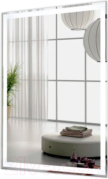 Изображение товара Зеркало Пекам Greta 60x80 / greta-60x80B (с подсветкой и бесконтактным сенсором)