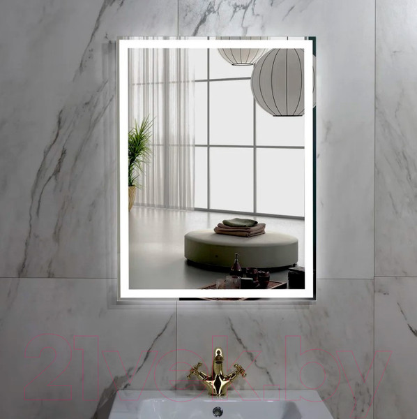 Изображение товара Зеркало Пекам Greta 60x80 / greta-60x80B (с подсветкой и бесконтактным сенсором)