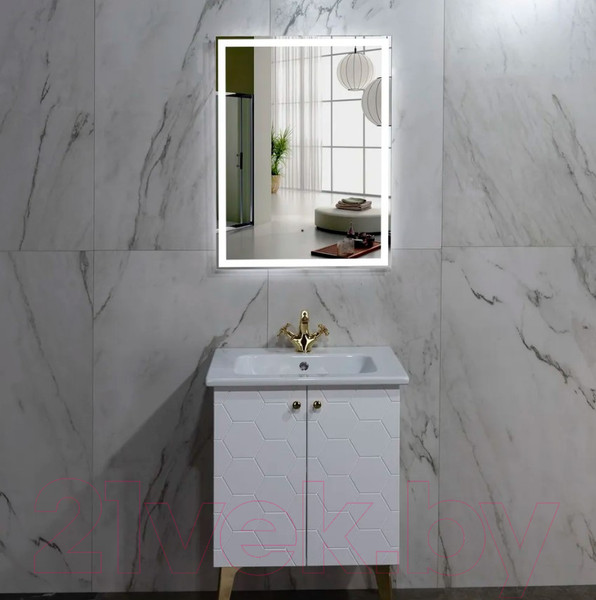 Изображение товара Зеркало Пекам Greta 60x80 / greta-60x80B (с подсветкой и бесконтактным сенсором)