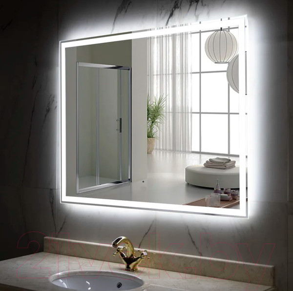 Изображение товара Зеркало Пекам Greta 80x65 / greta-80x65B (с подсветкой и сенсором на прикосновение)