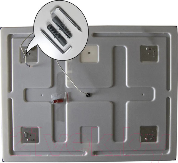 Изображение товара Зеркало Пекам Greta 80x65 / greta-80x65B (с подсветкой и сенсором на прикосновение)