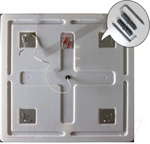 Изображение товара Зеркало Пекам Greta 80x80 / greta-80x80B (с подсветкой и бесконтактным сенсором)