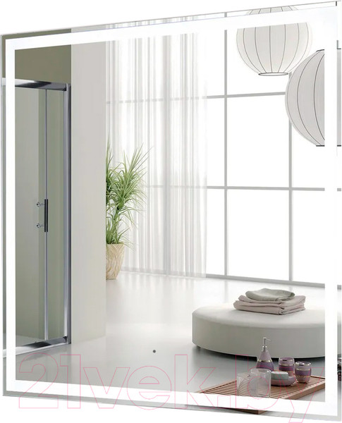 Изображение товара Зеркало Пекам Greta 80x80 / greta-80x80B (с подсветкой и бесконтактным сенсором)