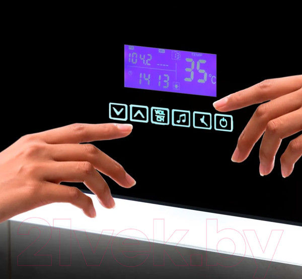 Изображение товара Зеркало Пекам Greta 80x90 / greta-80x90M (с подсветкой и многофункциональной панелью)