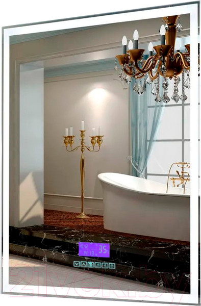 Изображение товара Зеркало Пекам Greta 80x90 / greta-80x90M (с подсветкой и многофункциональной панелью)