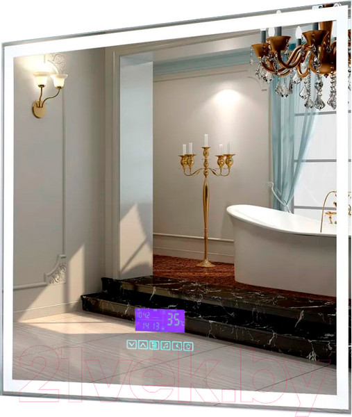 Изображение товара Зеркало Пекам Greta 90x80 / greta-90x80M (с подсветкой, с многофункциональной панелью)