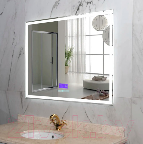 Изображение товара Зеркало Пекам Greta 100x80 / greta-100x80M (с подсветкой, с многофункциональной панелью)