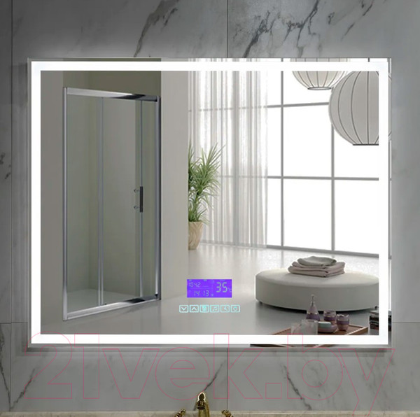 Изображение товара Зеркало Пекам Greta 100x80 / greta-100x80M (с подсветкой, с многофункциональной панелью)